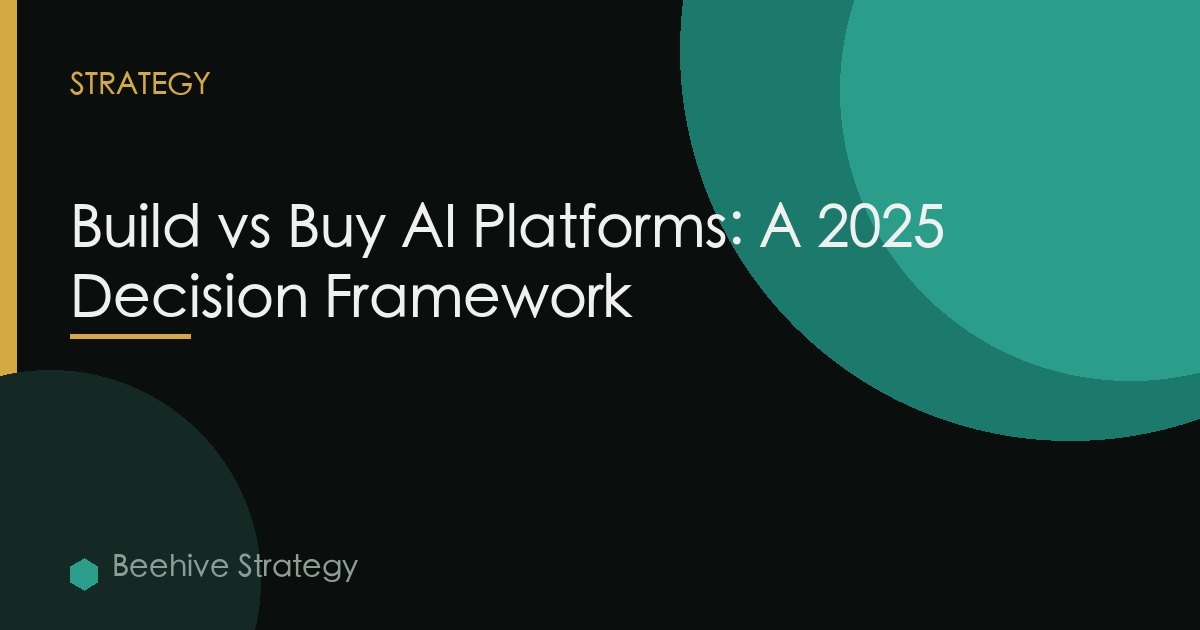 Build vs Buy AI Platforms: A 2025 Decision Framework
