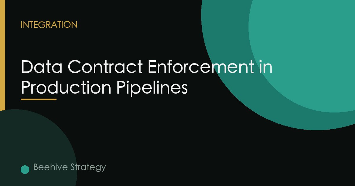 Data Contract Enforcement in Production Pipelines
