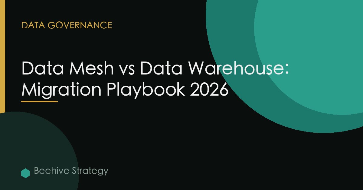 Data Mesh vs Data Warehouse: Migration Playbook 2026