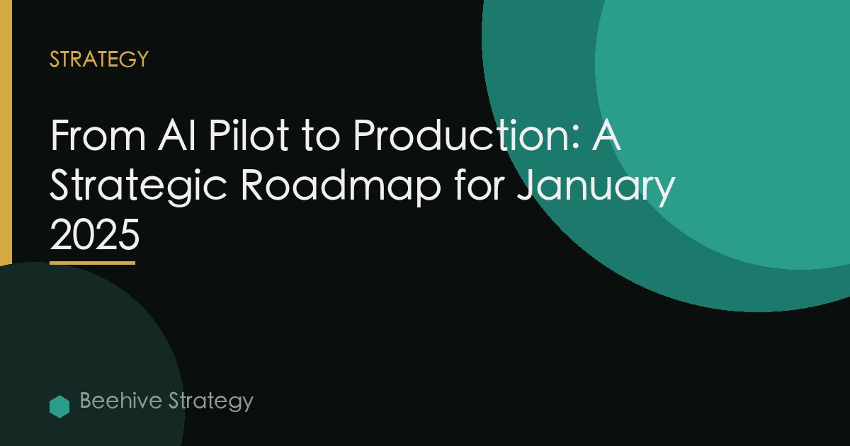 From AI Pilot to Production: A Strategic Roadmap for January 2025