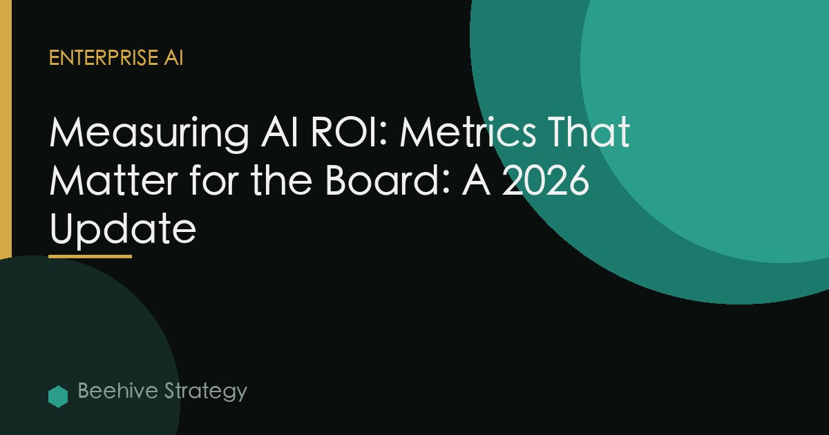 Measuring AI ROI: Metrics That Matter for the Board: A 2026 Update