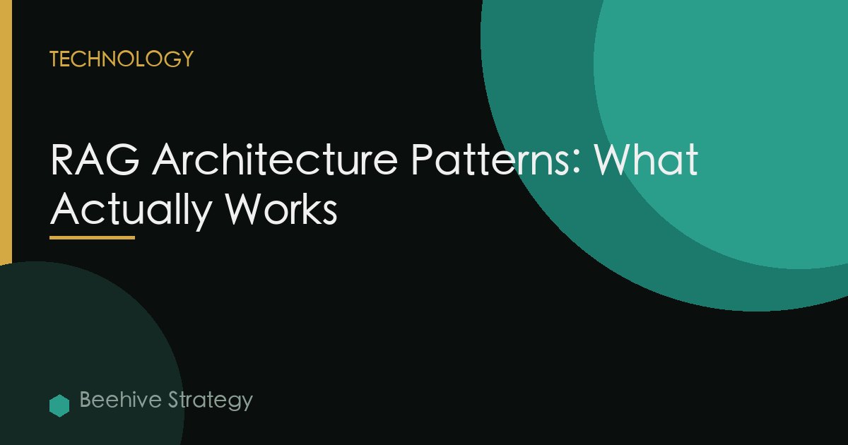 RAG Architecture Patterns: What Actually Works
