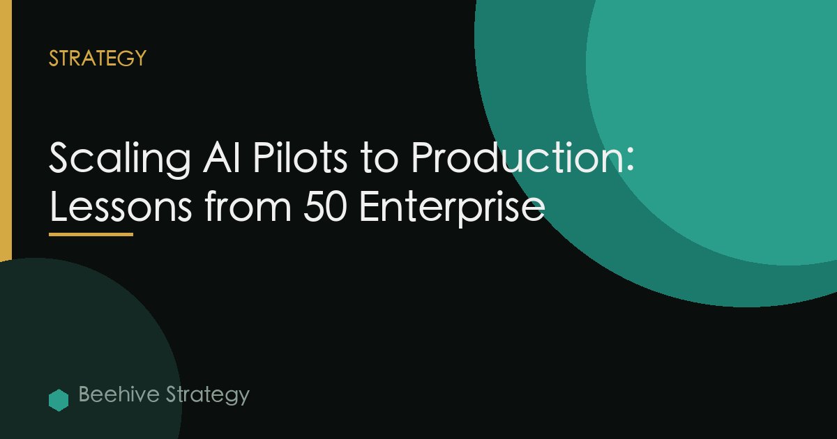 Scaling AI Pilots to Production: Lessons from 50 Enterprise