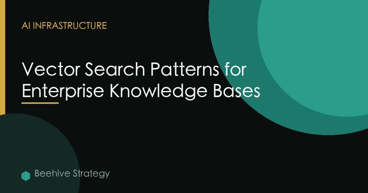 Vector Search Patterns for Enterprise Knowledge Bases