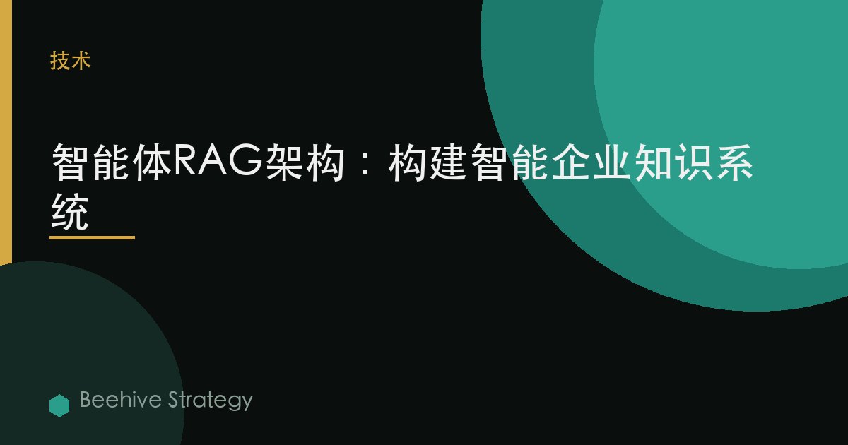 智能體RAG架構：構建智能企業知識系統 | Beehive