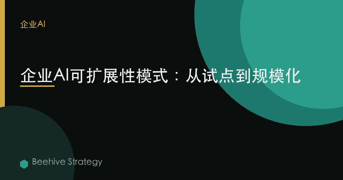 企業AI 可擴展性 p在terns：2026年企業實踐指南 | 蜂啓諮詢