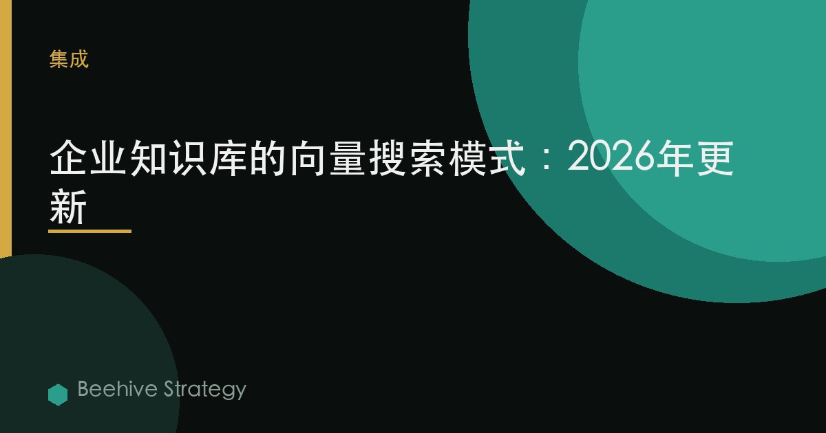 企業知識庫的向量搜索模式：2026年更新