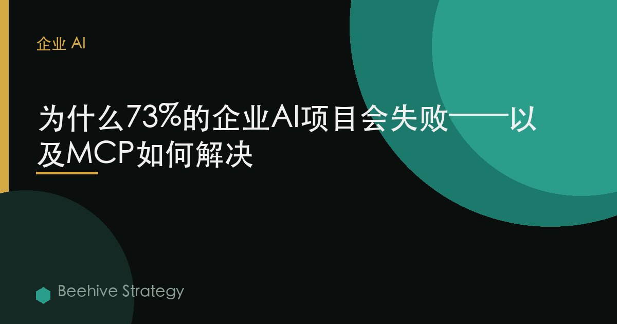 爲什麼73%的企業AI項目會失敗——以及MCP如何解決